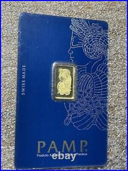 Pamp Suisse 2.5 Gram. 9999 Fine Gold Lady Fortuna Bar