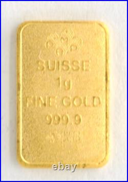 Pamp Suisse Essayuer Fonduer Fortuna Design 1 Gram. 999 Fine Pure Gold Bar Pamp Suisse Essayuer Fonduer Fortuna Design 1 Gram. 999 Fine Pure Gold Bar