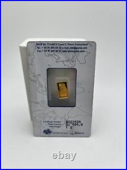 Pamp Suisse Fine Gold One (1) Gram Lady Fortuna Bar Swiss Made 999.9