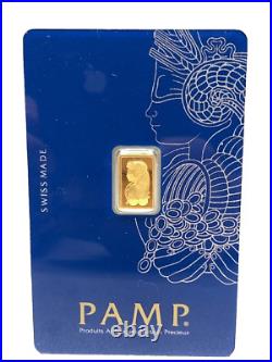 Pamp Swiss Suisse 1g Fine Gold 999.9 Bar