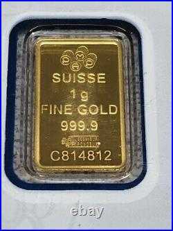 Pamp Swiss Suisse 1g Fine Gold 999.9 Bar