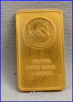 Perth Mint 1 OZ 99.99 Fine Gold Bar! NO RESERVE! FREE SHIPPING