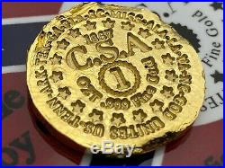 PolarBearPours 1 OZT Hand Poured Confederate Gold Coin Bar. 999 Fine Au Fantasy