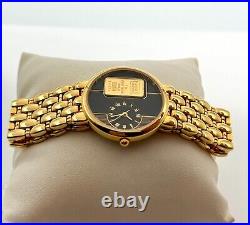 Pure 1G Fine Gold Bar Credit Suisse Display Gold Plated Watch Black Dial Quartz