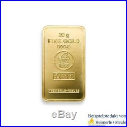 Pure Gold Bar 20G HEIMERLE+MEULE 999.9 Fine 24k Gold Embossed Bullion Investment