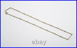 Quality Vintage 14k Yellow Gold Bar Chain Link Necklace 15 5.5g