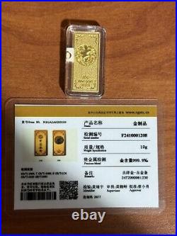 RARE 10 gram Gold Bar 999.9 Fine in Capsule With Assay Very Hard To find Bar