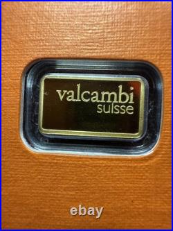 RARE 1 gram Fine Gold Bar Valcambi 999.9 Credit Suisse 24 carrot certified
