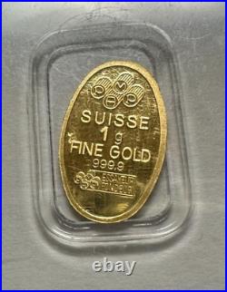 RARE! Cleopatra Pamp Suisse Gold DreamT 1g 9999 Fine Gold Art Bar withAssay Sealed