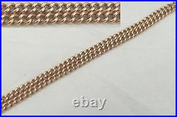 RARE EDWARDIAN HM 9ct SOLID GOLD ALBERT NECKLACE with T Bar 28.4g
