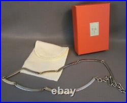RETIRED James Avery 14K GOLD & STERLING SILVER V Link Bar CHAIN Necklace 16-18