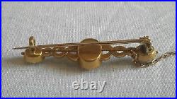 Rare Victorian 15ct Gold and Opal Snake Bar Brooch