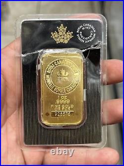 Royal Canadian Mint 1 oz. 9999 Fine Gold Or Pur Bar