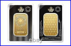 Royal Canadian Mint 1 oz. 9999 Fine Gold Or Pur Bar (Classic Assay)