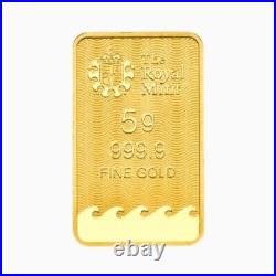 Royal Mint 5 Gram Brittania Gold Bar! 999.9 Fine Gold In Assay