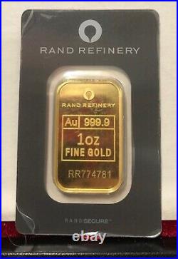 SOLD DIRECT FROM MINT VIA FOSTER COIN 1 oz Gold Bar Rand Refinery 999.9 FINE
