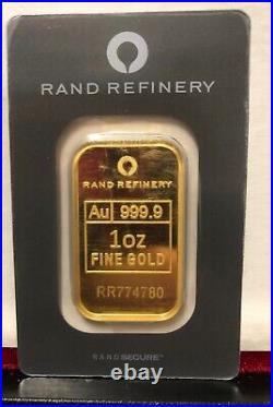 SOLD DIRECT FROM MINT VIA FOSTER COIN 1 oz Gold Bar Rand Refinery 999.9 FINE