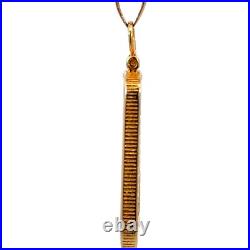 SUISSE 10g Fine Gold Bar And 14K Yellow Gold Pendant J291