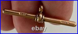 SUPERB CHUNKY Antique nine carat 9ct Rose gold T bar for watch chain 3.2 GRAMMES