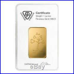 Sale Price 1 oz Metalor Gold Bar. 9999 Fine (In Assay)