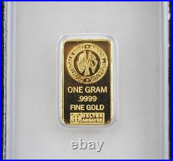 Scottsdale Mint 1 GRAM FINE GOLD. 9999 Bar Certi-Lock with COA