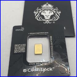 Scottsdale Mint 1 Gram. 9999 Fine Gold Prepper Bar In Certi-lock Assay Card
