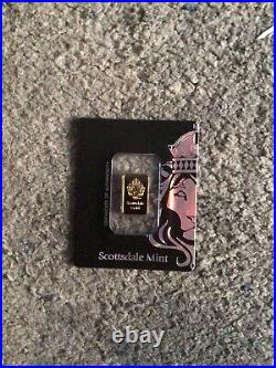 Scottsdale Mint 5 Gram Fine. 9999 Gold Bar Sealed w Assay Card Free Shipping