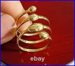Solid 18K Fine 750 Saudi Real UAE Gold Womens Unique Ring Size 5.5/6 3.0g New