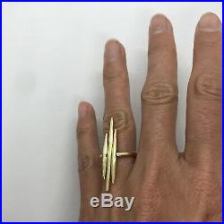 Sophie Hughes 18k yellow gold 3 bar kilim spinner ring $1840 sold out modernist