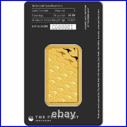 TEN (10) 1 oz. Gold Bar Perth Mint 99.99 Fine in Assay