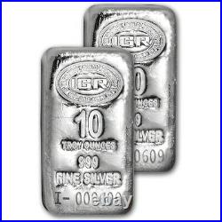 TWO (2) 10 oz. Istanbul Gold Refinery IGR Silver Bar. 999 Fine