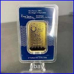 The Royal Mint Britannia 1oz Gold Bar in Assay. 9999 Fine Gold