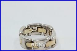 Tiffany & Co. H Bar Link Ring in 18K Gold & Silver Vintage