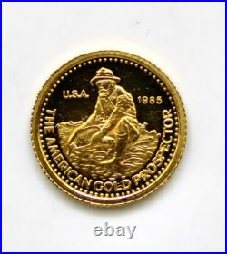 VERY RARE 1985 1/10th oz 9999 Fine Gold Engelhard Prospector Bar/Round