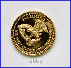 VERY RARE 1985 1/10th oz 9999 Fine Gold Engelhard Prospector Bar/Round