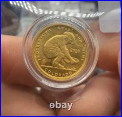 VERY RARE 2020 1/10th oz 9999 Fine Gold Prospector Bar/Round