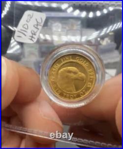 VERY RARE 2020 1/10th oz 9999 Fine Gold Prospector Bar/Round