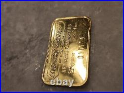 VINTAGE Engelhard Industries 25g Grams. 999 Fine Gold Bar Bullion Almost 1oz