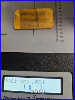 VINTAGE Johnson Matthey & Mallory 1 oz Gold Bar. 9999 Fine Gold Bar