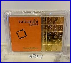 Valcambi 50 Gram, 999.9 Fine Gold Combi Bar