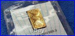 Valcambi Credit Suisse 1 Gram Gold Bar. 9999 Fine Sealed In Assay