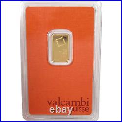 Valcambi Suisse 2.5 g. 9999 Fine Gold Bar Certified SKUOPC107