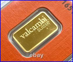 Valcambi Suisse 5g 999.9 Fine Gold Bar in Assay