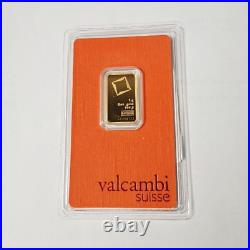 Valcambi Suisse 9999 Au Fine Pure Gold 5g Five Grams Bar