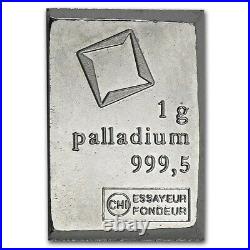 Valcambi Suisse PALLADIUM 1 G Gram Fine Break Away Combi Bar Investment Metals