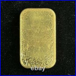 Vintage 10 Tolas 3.75 oz Credit Suisse Gold Cast Bar. 999 Fine