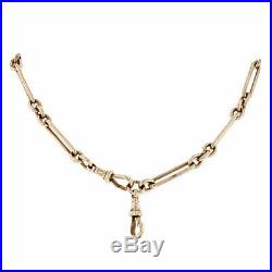 Vintage Antique 9ct Rose Gold Link And Bar 16 Chain 36.07g