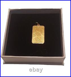 Vintage Credit Suisse 10g Fine Gold 999.9 Bar Pendant CHI Essayeur Fondeur