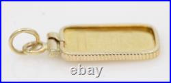 Vintage Engelhard 1 gram Fine Gold 999.9 Gold Bar in 14k Bezel Pendant G8728 Vintage Engelhard 1 gram Fine Gold 999.9 Gold Bar in 14k Bezel Pendant G8728
