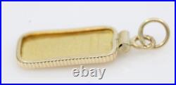 Vintage Engelhard 1 gram Fine Gold 999.9 Gold Bar in 14k Bezel Pendant G8728 Vintage Engelhard 1 gram Fine Gold 999.9 Gold Bar in 14k Bezel Pendant G8728